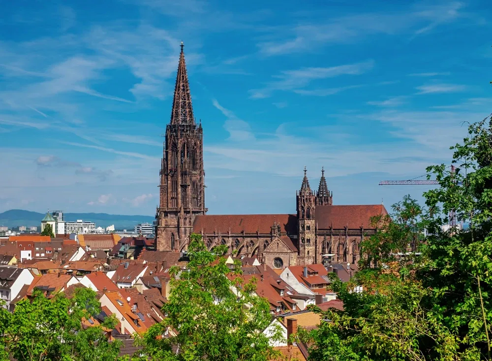 Stadtansicht mit Münster: Kurzurlaub in Freiburg