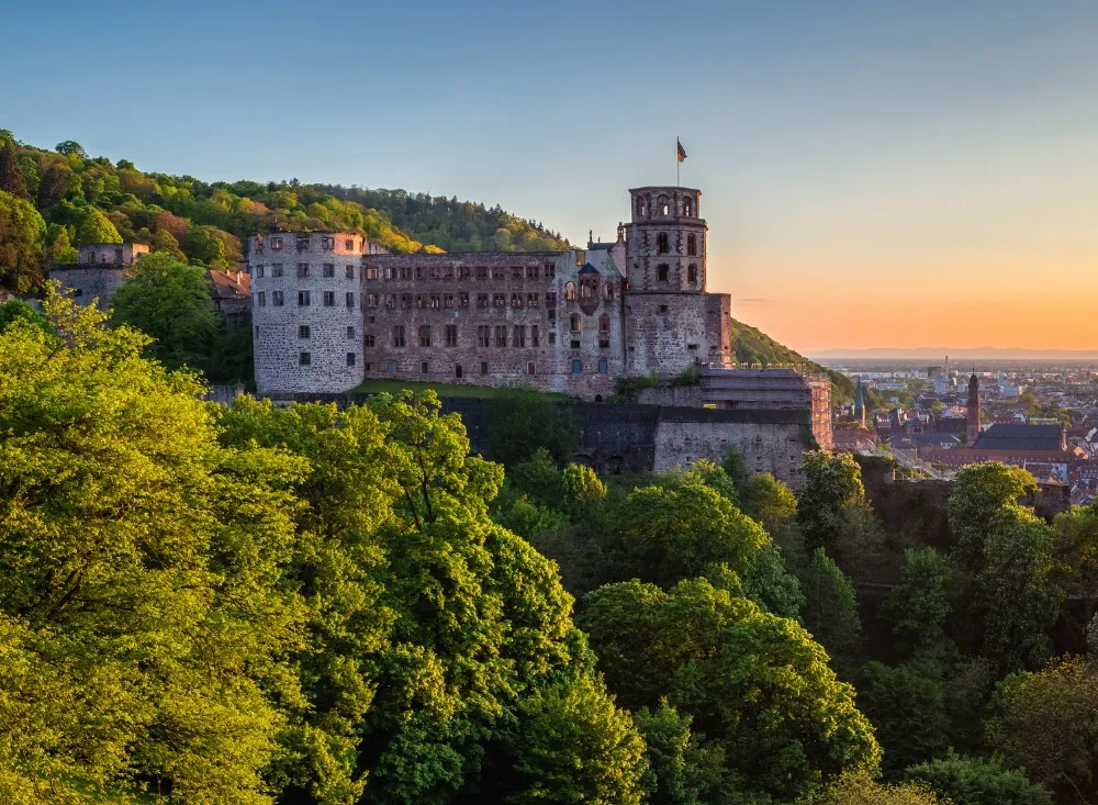 Vom Heidelberger Schloss hat man eine atemberaubende Aussicht auf die Stadt