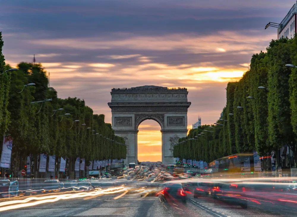 Der Triumphbogen auf der Paris-Reise