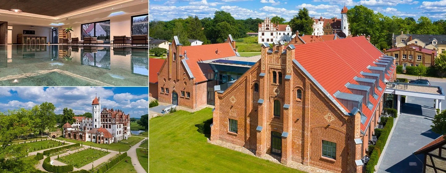 Gutsherrenfeeling mit Schlossblick im Hotel mit neuem Wellnessbereich