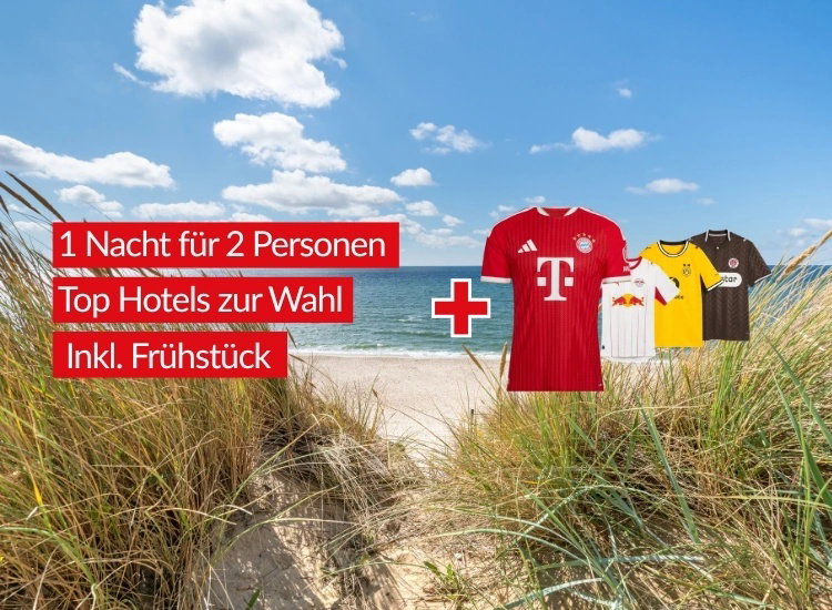 Kurzurlaub für Zwei - 1 Nacht für 2 Personen inkl. Frühstück inkl. Trikot