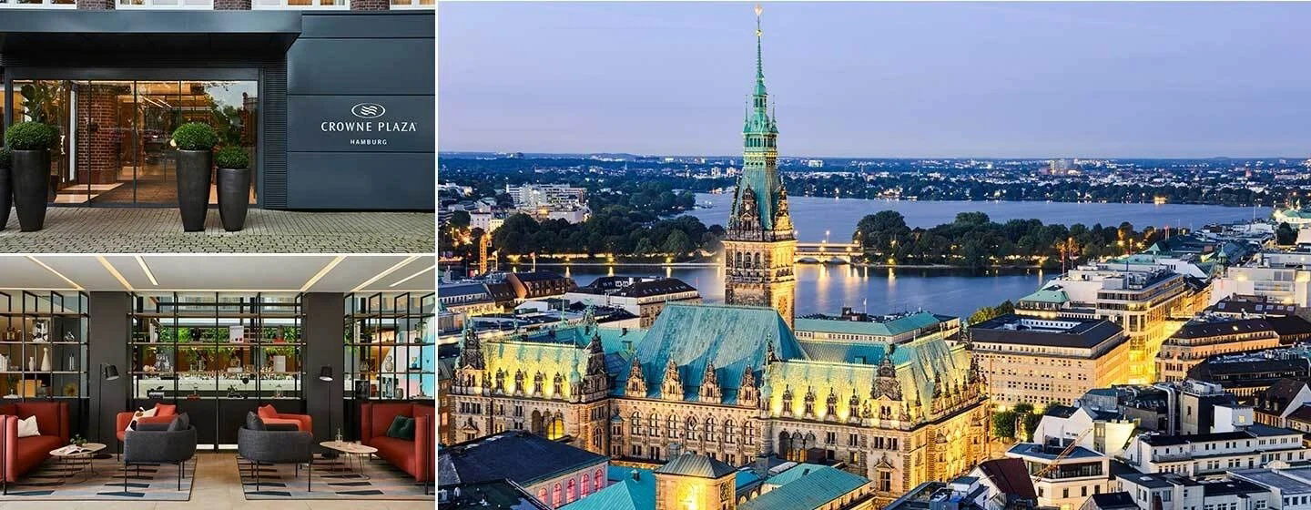 Luxuriöser Kurzurlaub im Crowne Plaza in Hamburg - TOP Lage an der Alster