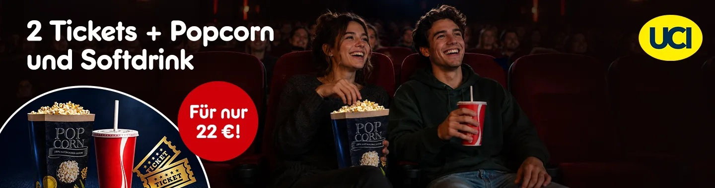 2er Ticket Bundle + Popcorn klein & Softdrink 0,5 l  (10630, United Cinemas International Multiplex GmbH)