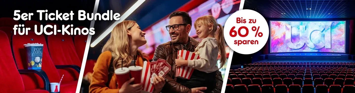 5er Ticket -Bundle für UCI Kinos - bis zu 60% sparen (9826, United Cinemas International Multiplex GmbH)