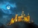 Seminaris Hotel Bad Boll Burg Hohenzollern bei Nacht