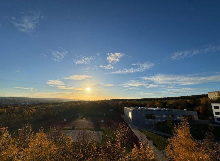 Standardzimmer Blick vom Balkon