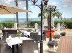 Strandhotel Atlantic Terrasse mit Meerblick
