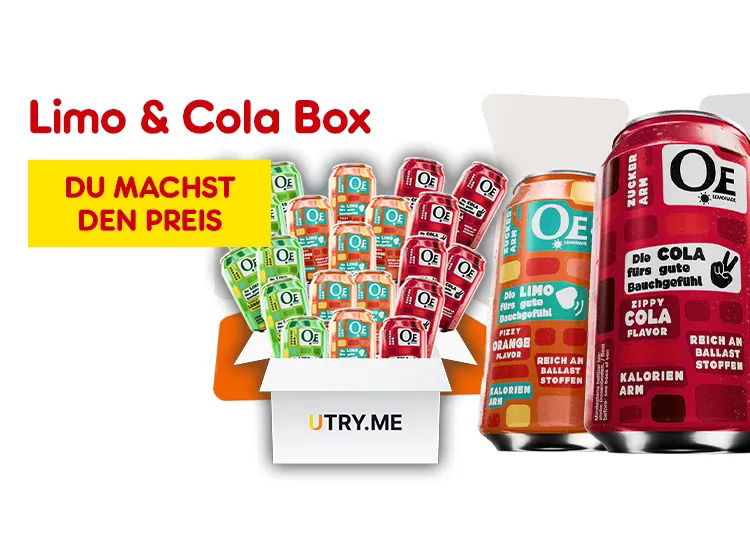 Limo&Cola-Box + 10 € Utry.me Probiermarkt Gutschein