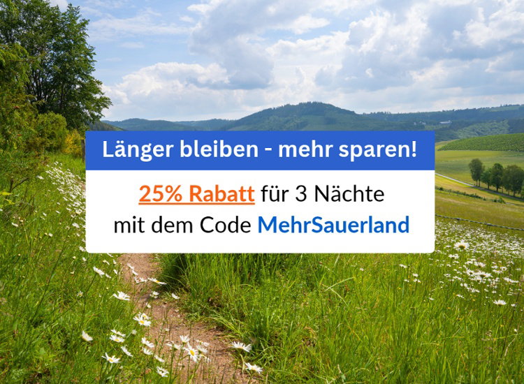 MIT EXTRA-RABATT: 3* Hotel am Tor zum Sauerland: Wandern, Golfen & Genießen