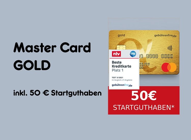 Mastercard Gold inkl. 50€ Startguthaben