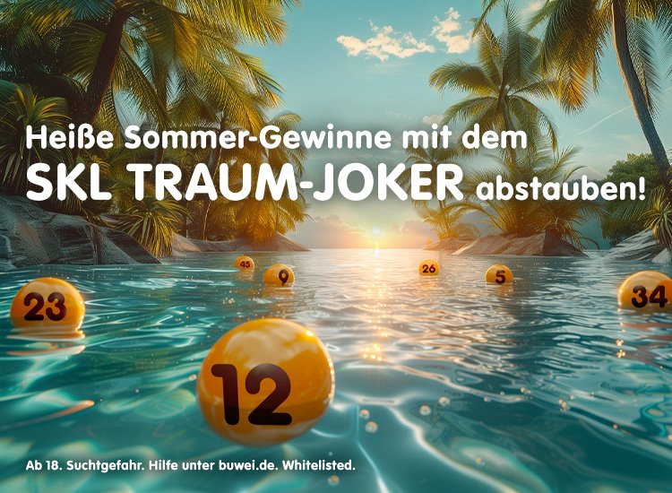 Heiße Sommer-Gewinne abstauben - 1 Monat SKL Traum-Joker gratis