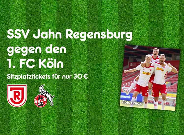 Ticket für das Liga-Heimspiel des SSV Jahn vs. 1. FC Köln (06. – 08.12.2024*)