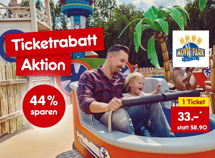 Movie Park Germany Tageskarte zum Sonderpreis – bis zu 44% sparen