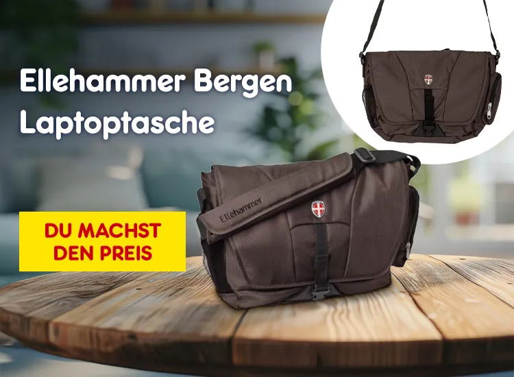 Ellehammer Bergen Laptoptasche Messenger braun