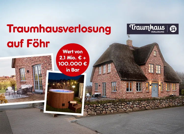 Traumhaus auf Föhr im Wert von 2,1 Mio. € + 100.000 € in bar