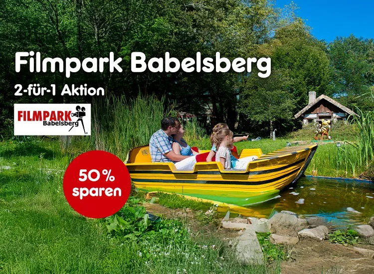 Filmpark Babelsberg - 2 Tickets zum Preis von 1