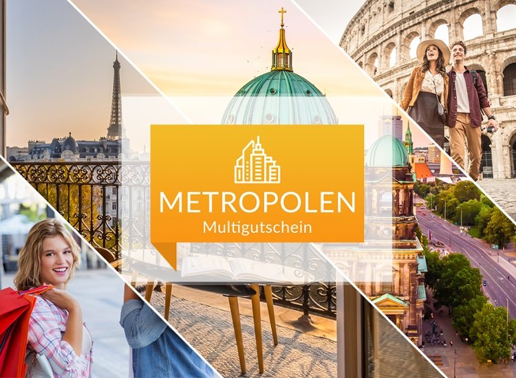 Metropolen-Multigutschein - 2 Nächte in den Trend-Metropolen Deutschlands und Europas!