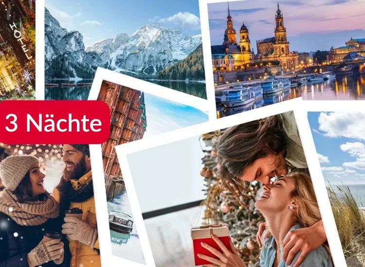 X-MAS 2025: 3 Nächte Hotelgutschein für 2 Personen - zahlreiche Hotels zur Wahl!