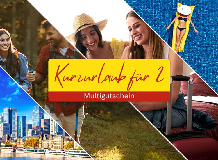 Kurzurlaub für 2 Multigutschein - 2 Nächte in zahlreichen Hotels zur Wahl