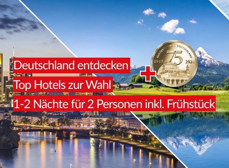 Deutschland entdecken + Gedenkprägung "75 Jahre Bundesrepublik"